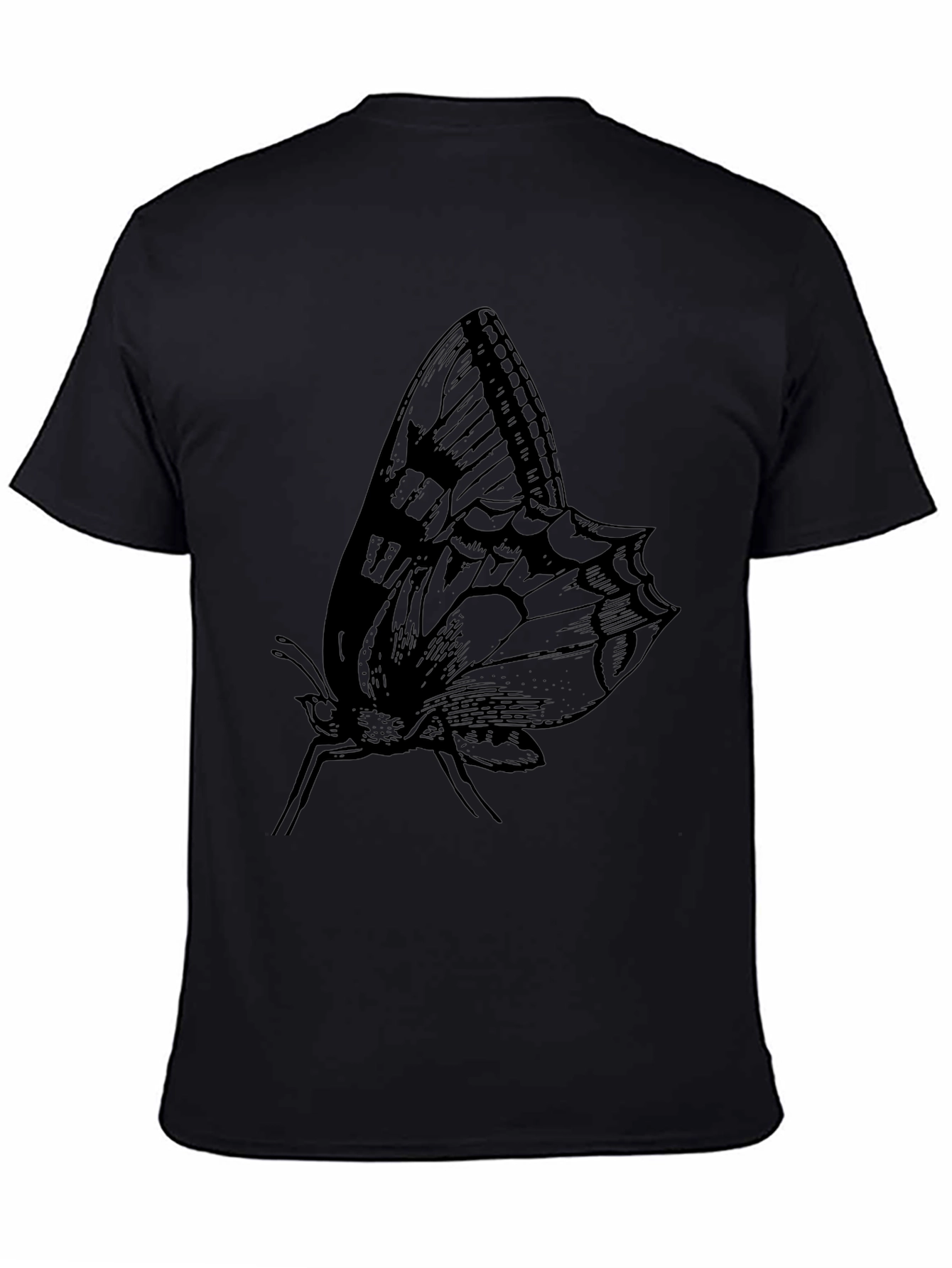Black Butterfly Graphic Print Tee