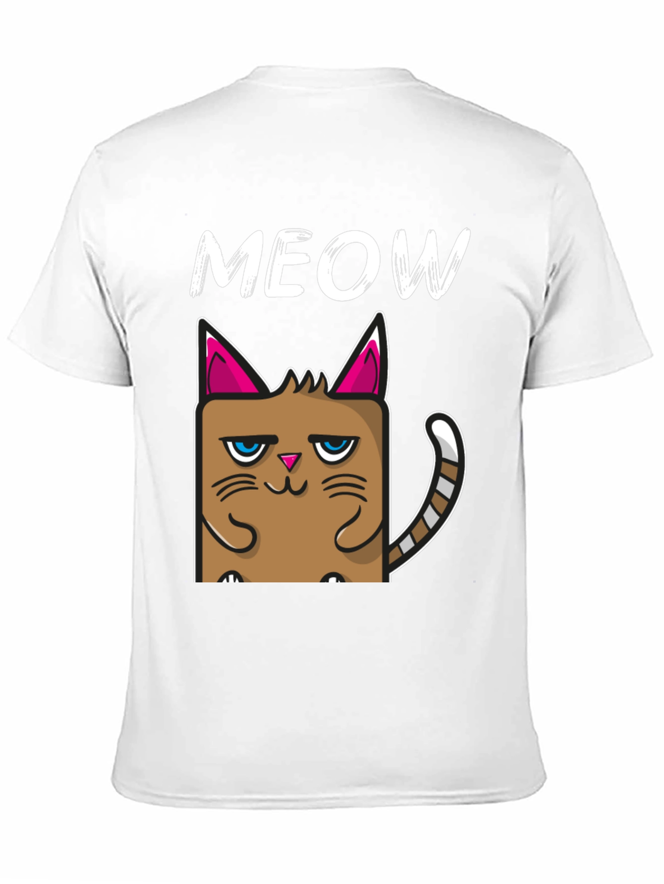 Grumpy Cat Meow Graphic Tee - Black Cotton T-Shirt