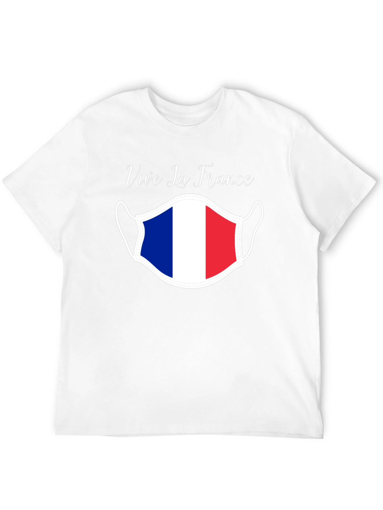 Vive La France T-Shirt Face Mask Graphic Tee