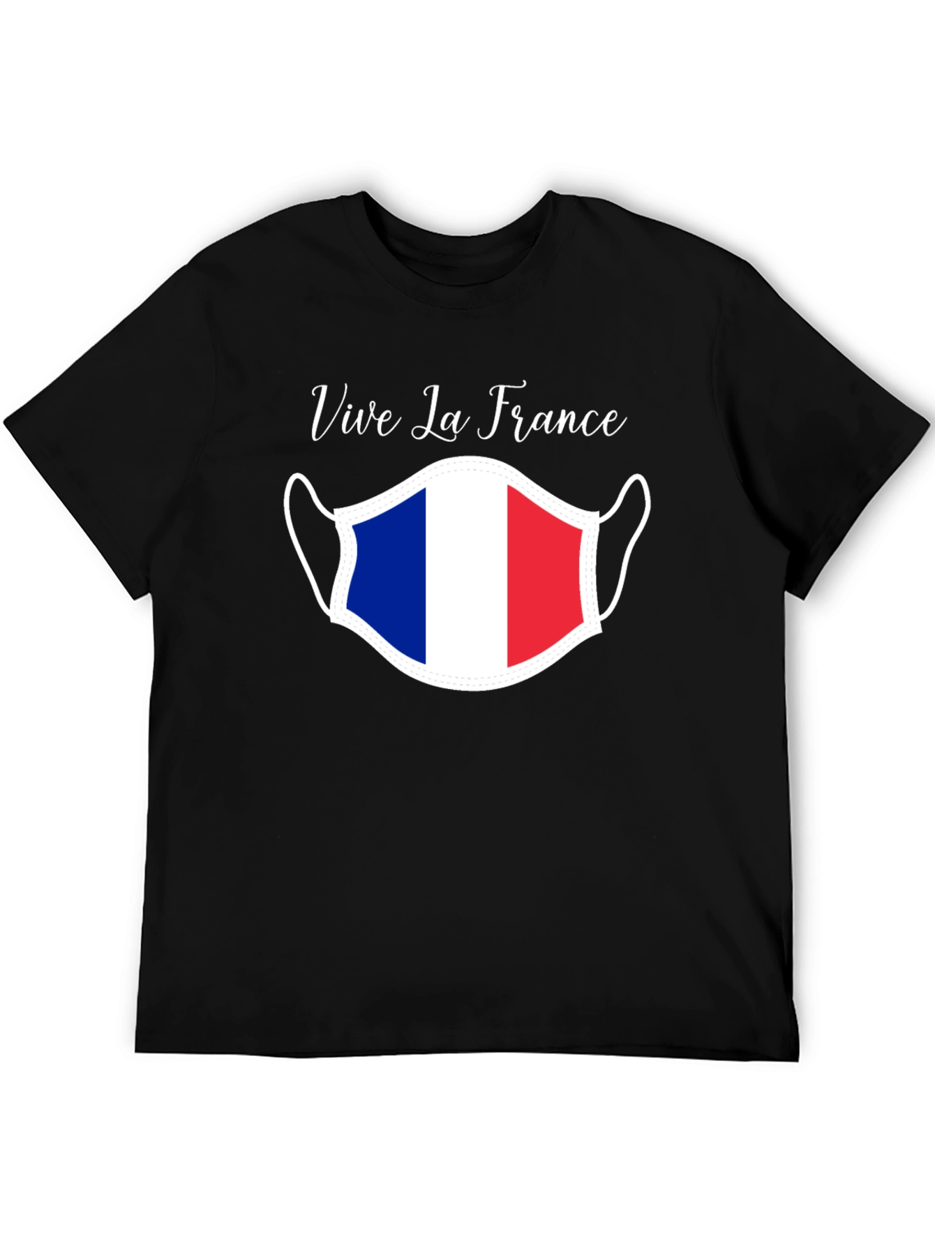 Vive La France T-Shirt Face Mask Graphic Tee