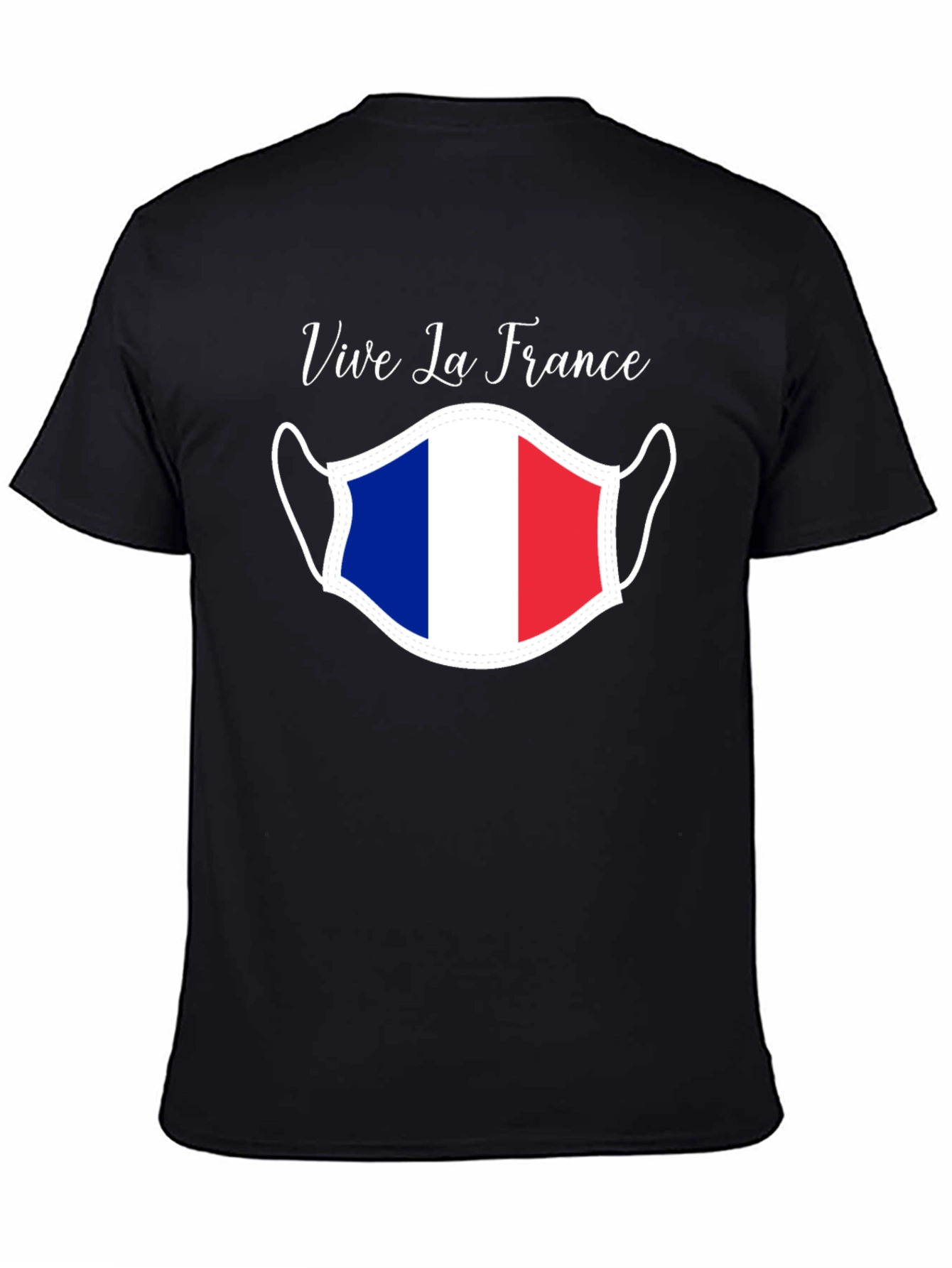 Vive La France T-Shirt Face Mask Graphic Tee