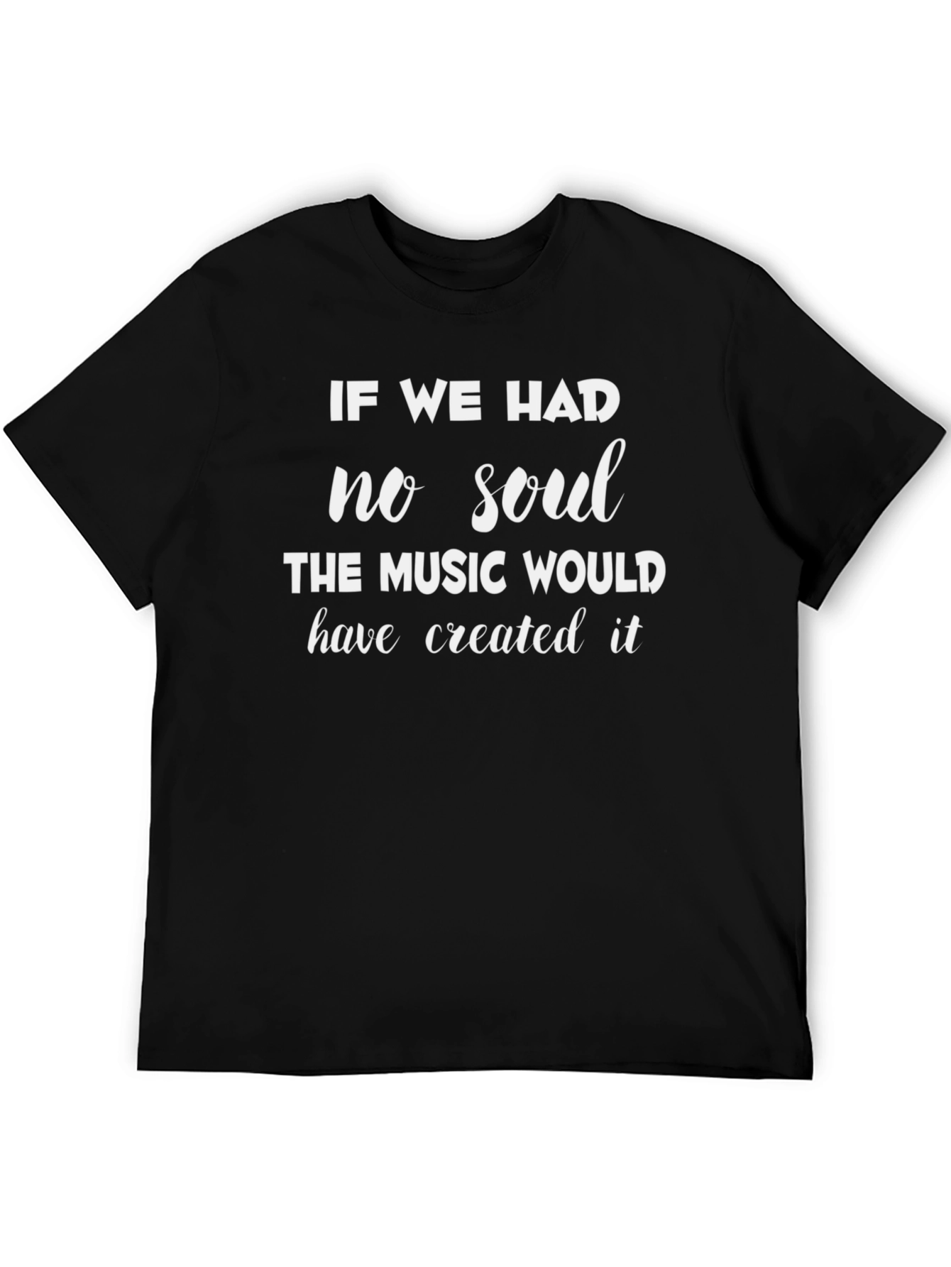 Soulful Music Graphic T-Shirt - Black Cotton