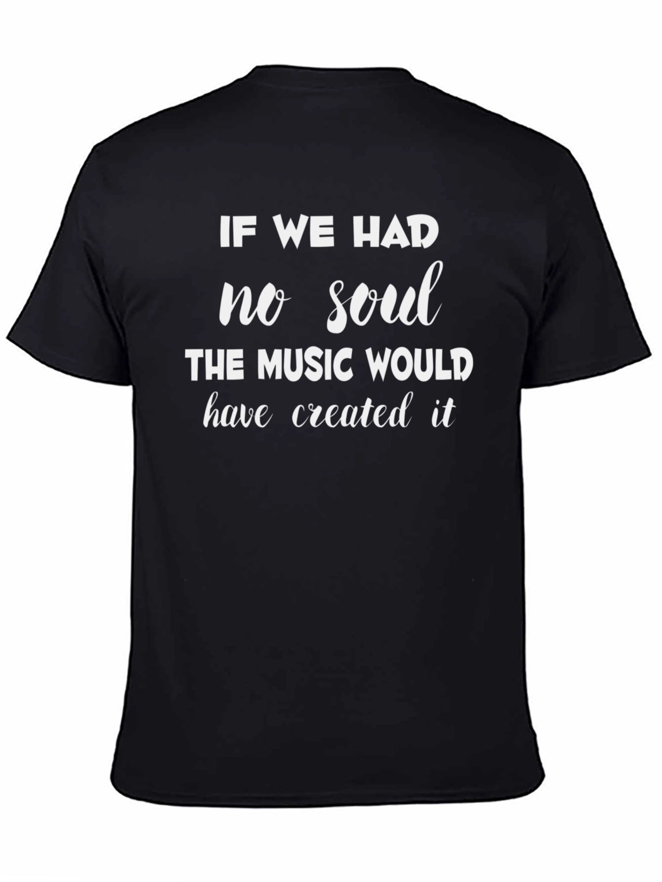 Soulful Music Graphic T-Shirt - Black Cotton