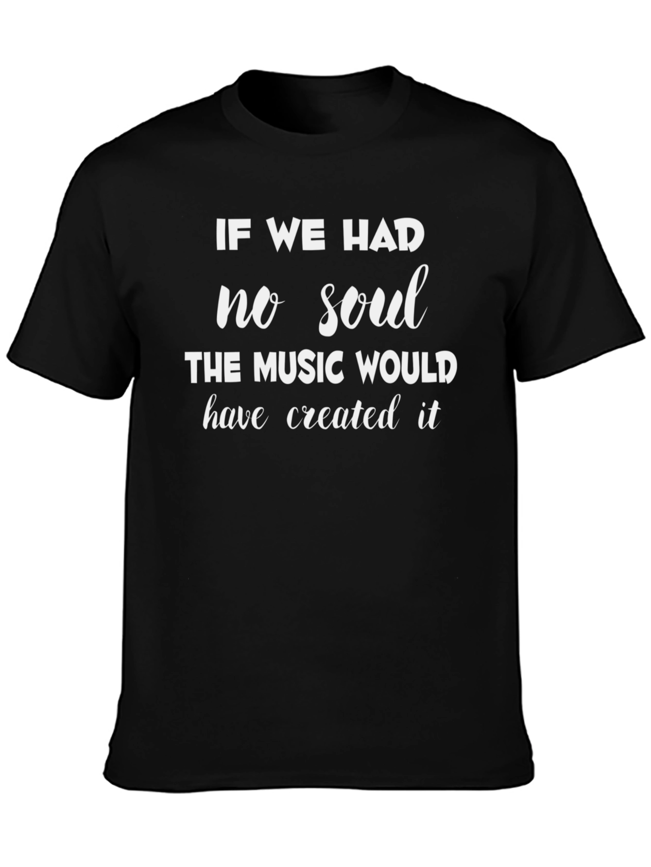 Soulful Music Graphic T-Shirt - Black Cotton