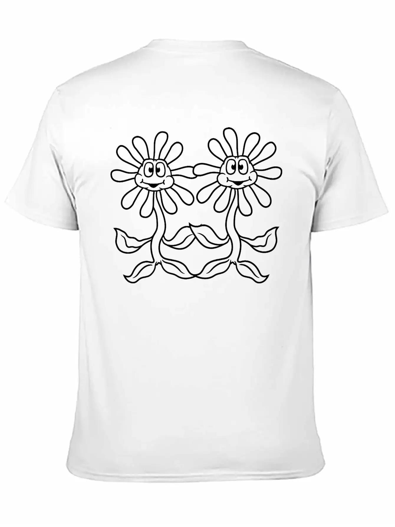 2 Friends Team Couple Cartoon Cartoon Alive Face F Comfortable Minimalist Graphic Tee – Summer Style Essential