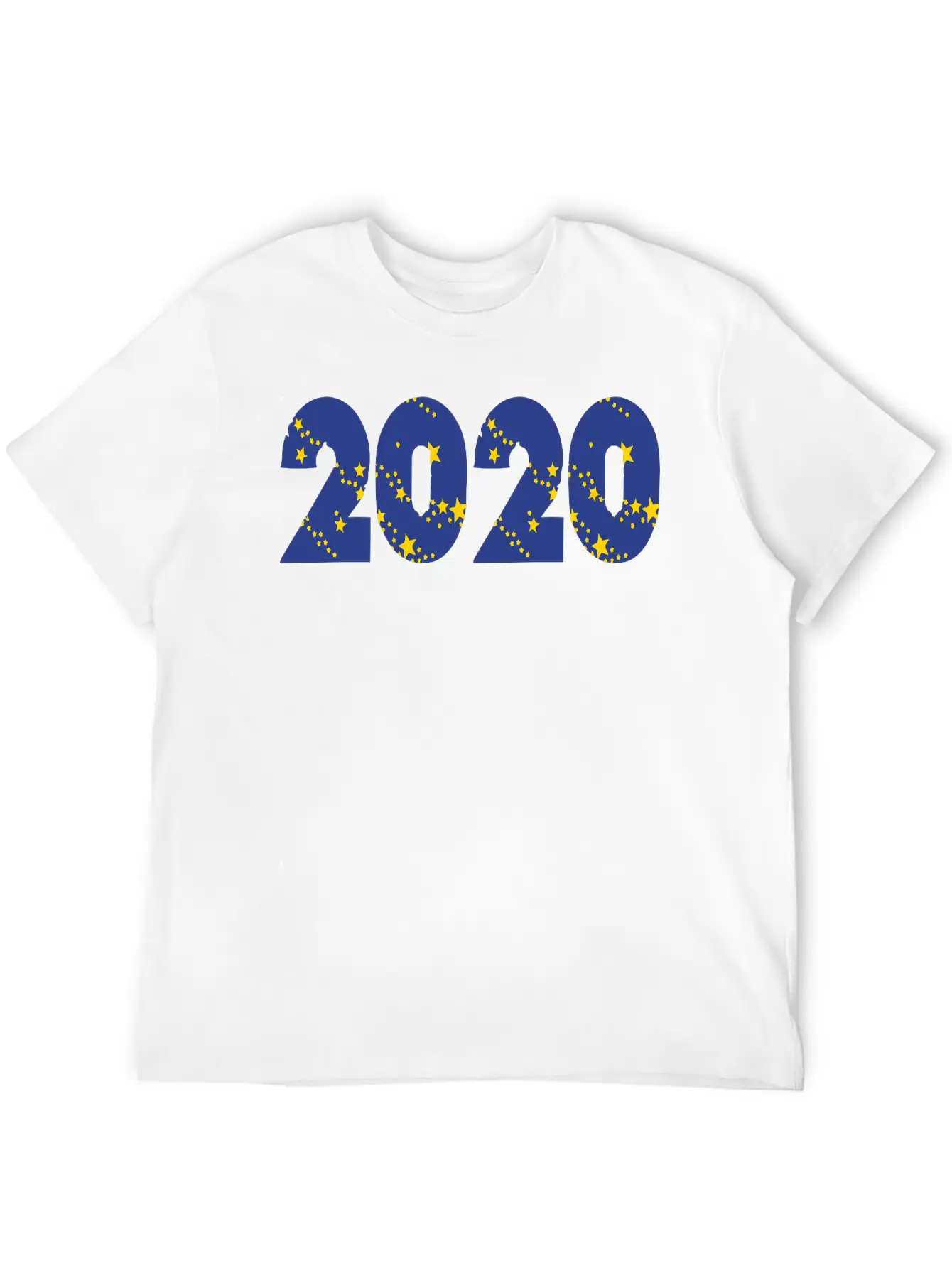 ❤✦°•2020-Awesome Happy New Year Of 2020(Star Font) Stylish Everyday T-Shirt – Unisex Basic Cotton Tee