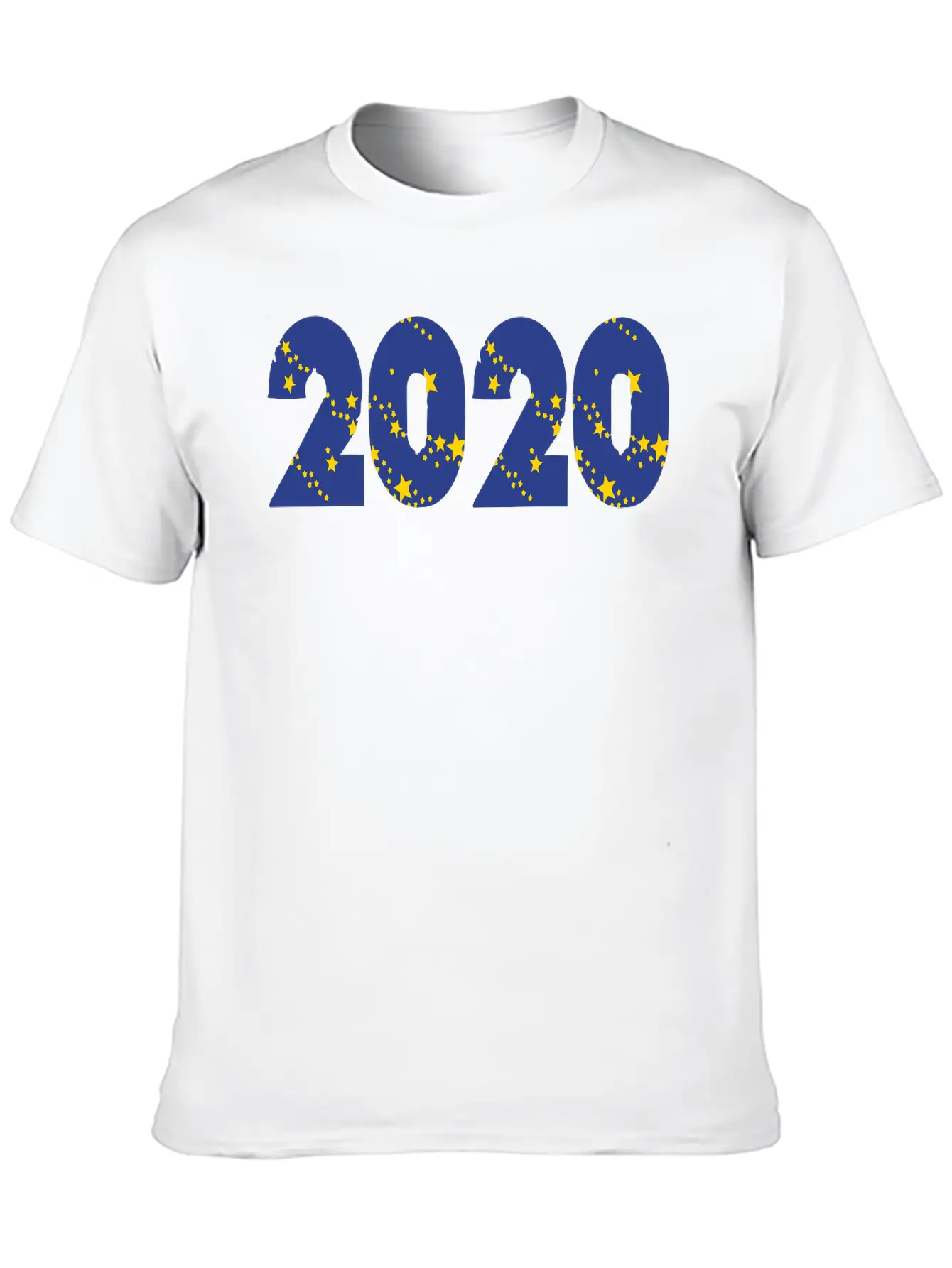 ❤✦°•2020-Awesome Happy New Year Of 2020(Star Font) Stylish Everyday T-Shirt – Unisex Basic Cotton Tee