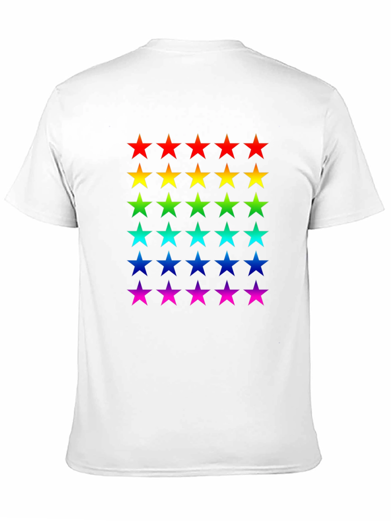 Rainbow Stars Black T-Shirt