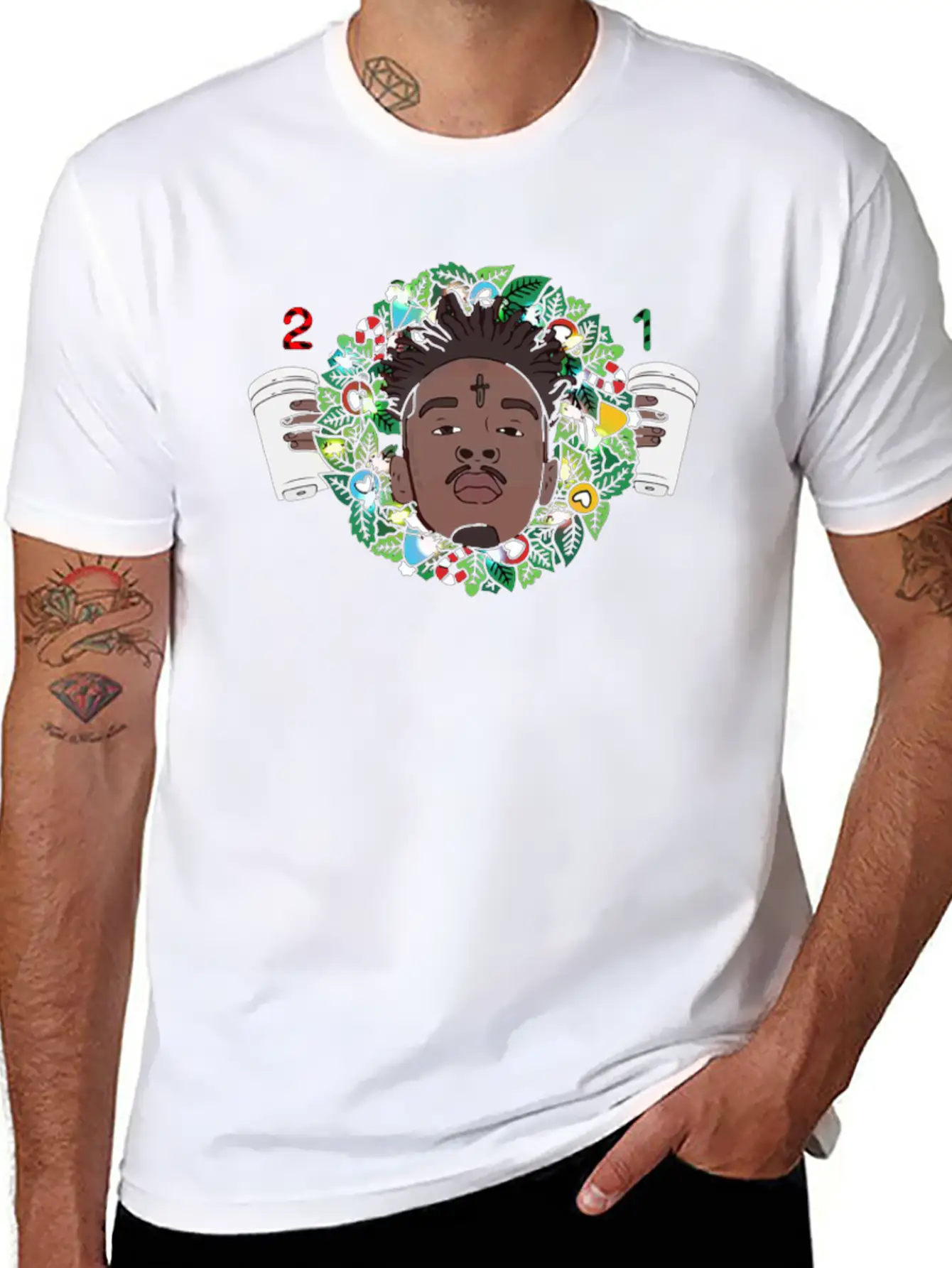 21 Savage Christmas Wreath Relaxed Everyday Tee – Lightweight And Durable Cotton