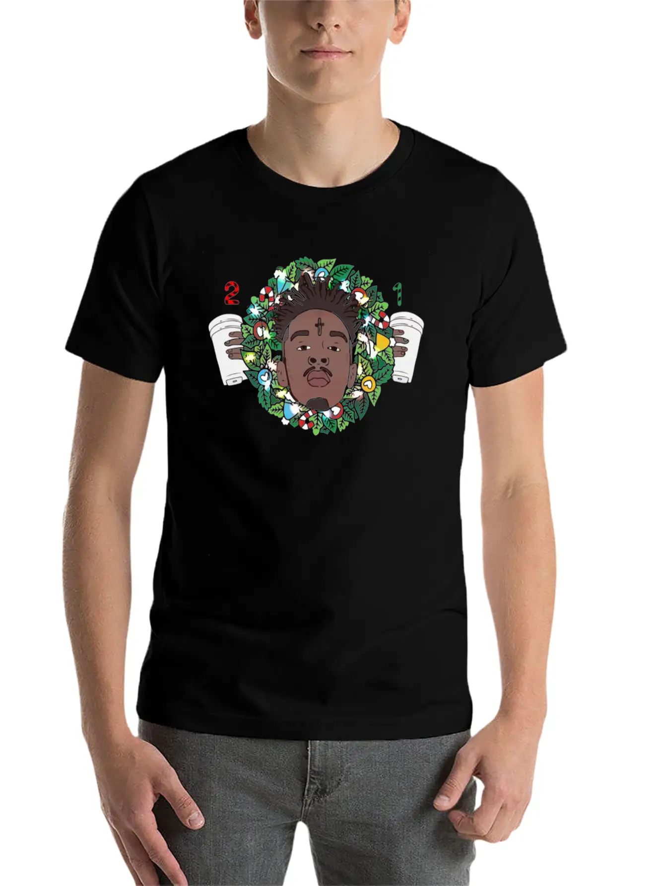 21 Savage Christmas Wreath Relaxed Everyday Tee – Lightweight And Durable Cotton
