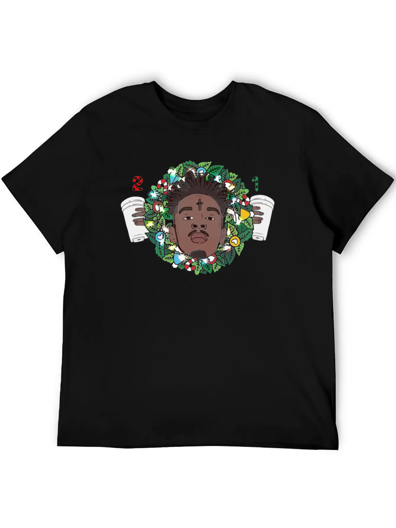 21 Savage Christmas Wreath Relaxed Everyday Tee – Lightweight And Durable Cotton