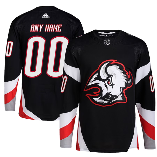 Men's Buffalo Sabres Black Alternate Authentic Custom Jerseys