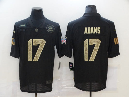 Men's Green Bay Packers Davante Adams #17 Black Game Jerseys