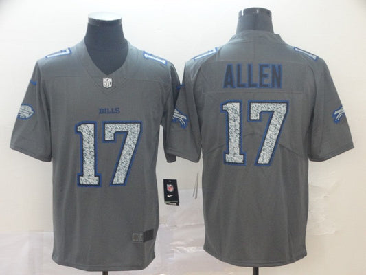 Men's Buffalo Bills Josh Allen #17 Gray Player Game Jerseys