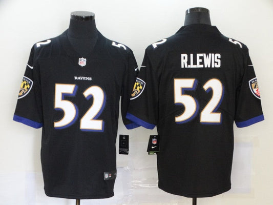 Men's Baltimore Ravens Ray Lewis #52 Black Retired Player Jerseys