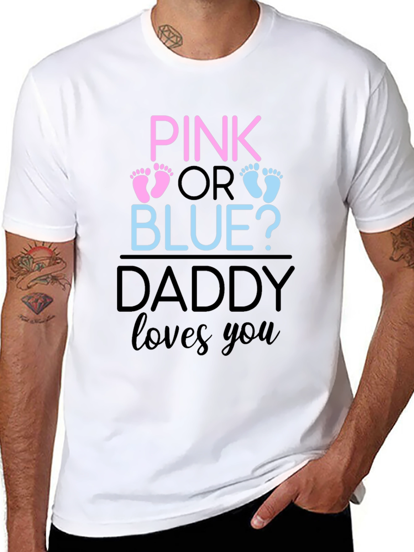 Pink or Blue Daddy Loves You T-Shirt