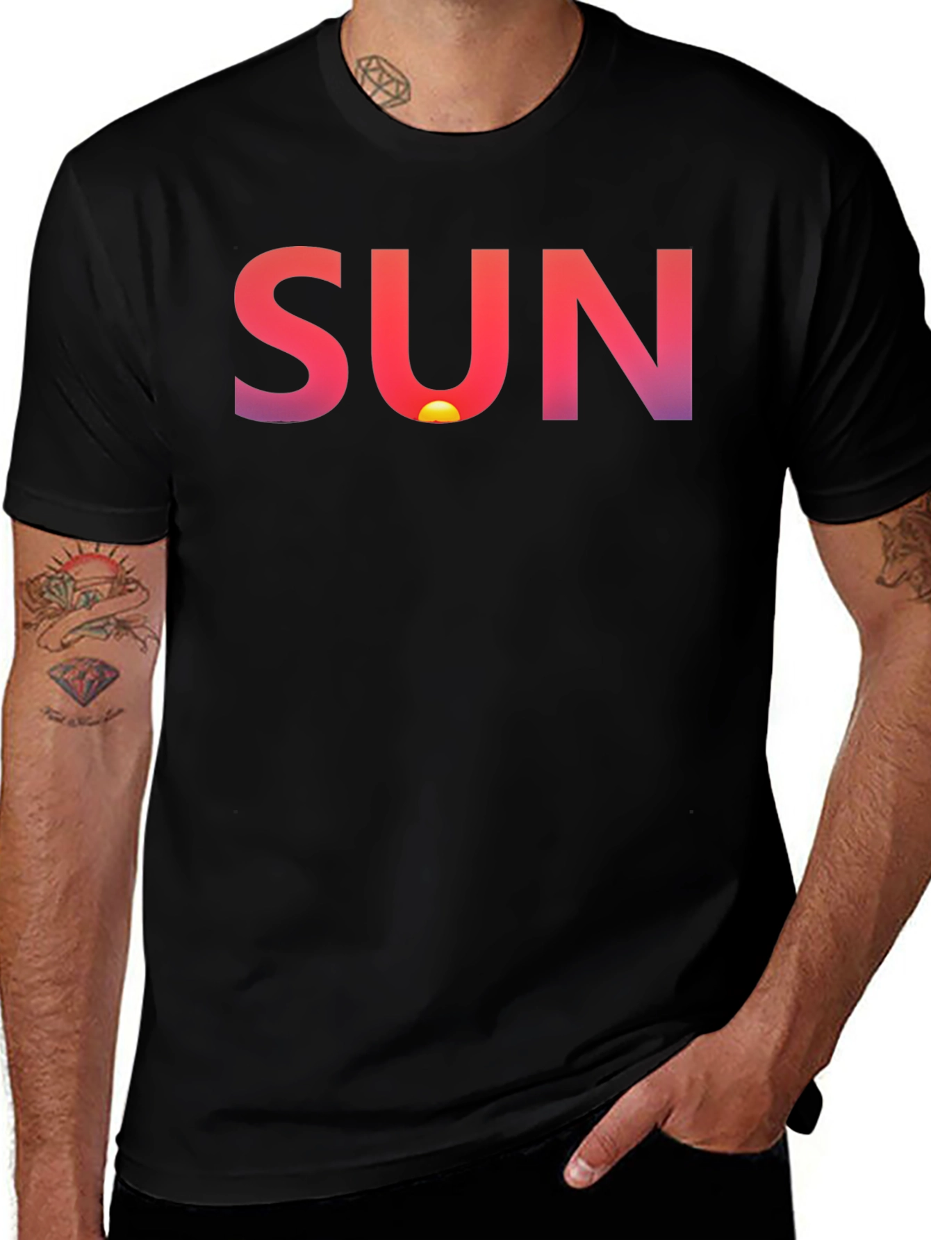 Sunset Graphic Tee - Soft Cotton Blend Casual Style