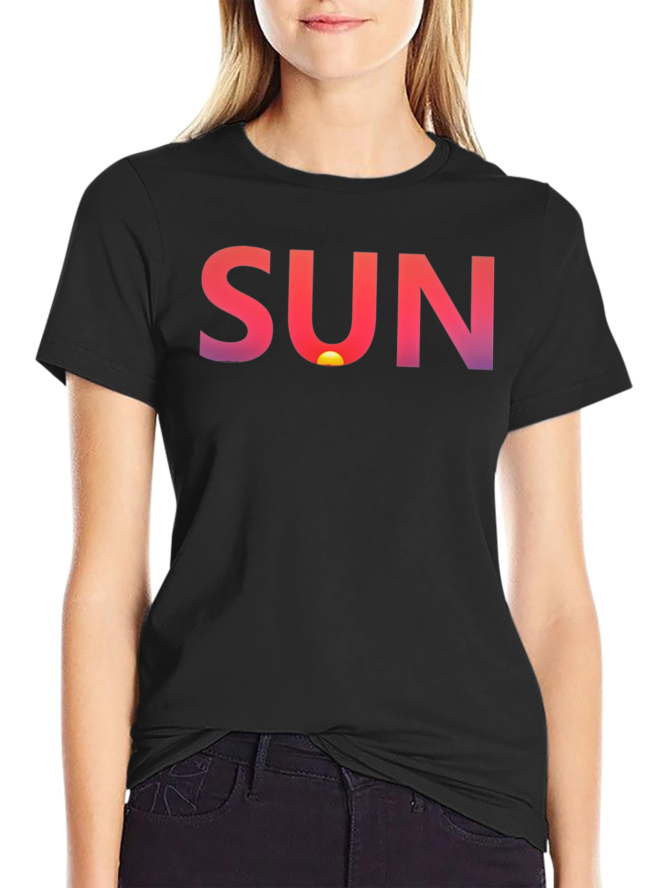 Sunset Graphic Tee - Soft Cotton Blend Casual Style
