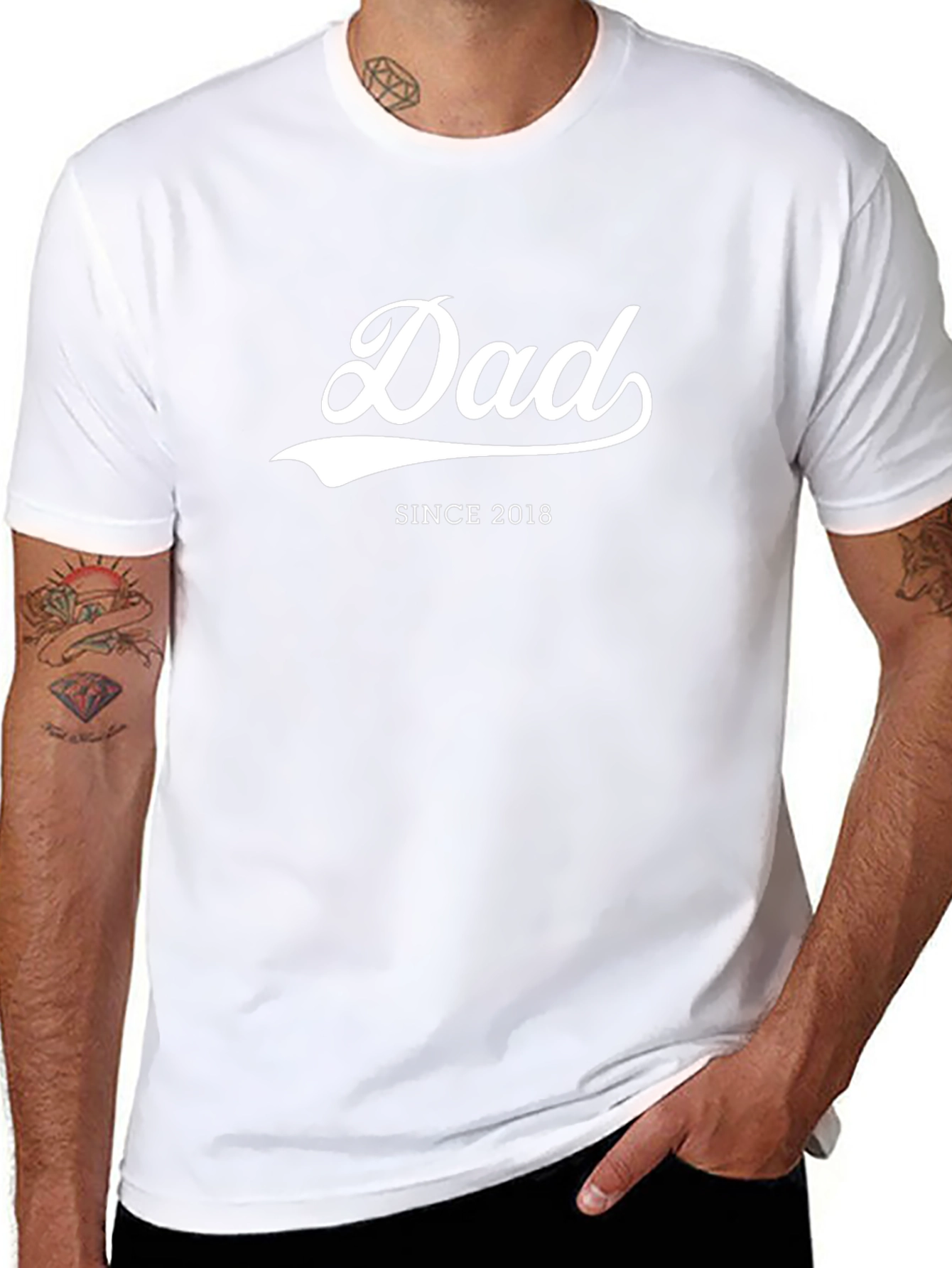 Dad Since 2018 Black T-Shirt - Fathers Day Gift