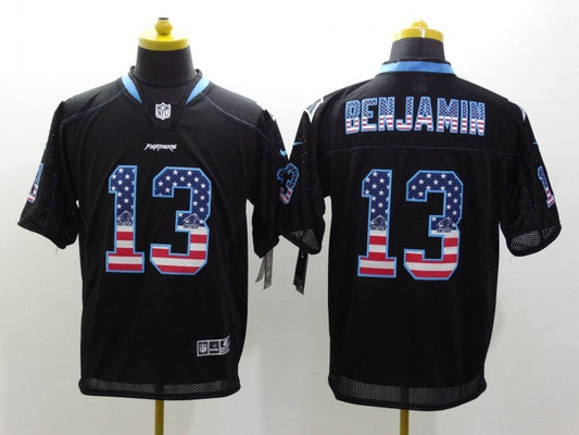 Men's Carolina Panthers Kelvin Benjamin #13 Black Game Jerseys