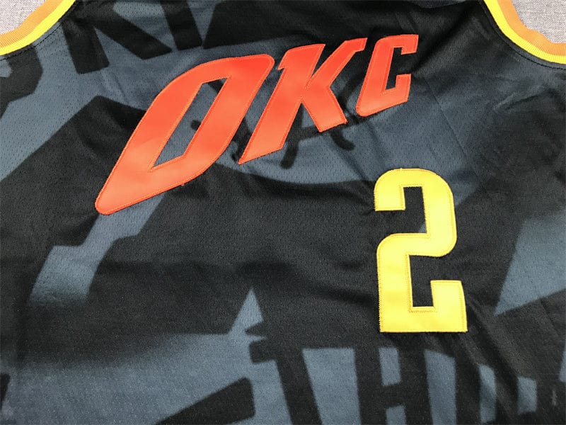 Men's Jersey 2024 Season Thunder #2 Black City Edition GILGEOUS-ALEXANDER