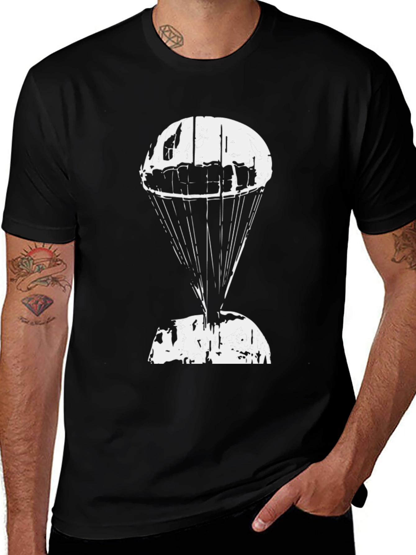 Distressed Parachute Graphic T-Shirt