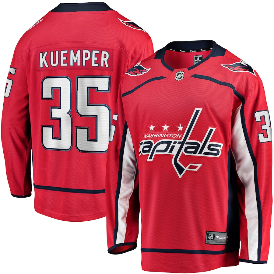 Men's Washington Capitals Darcy Kuemper #35 Red Home Breakaway Player Jerseys