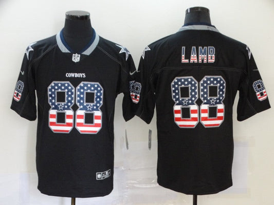 Men's Dallas Cowboys #88 CeeDee Lamb Black Authentic Game Jerseys