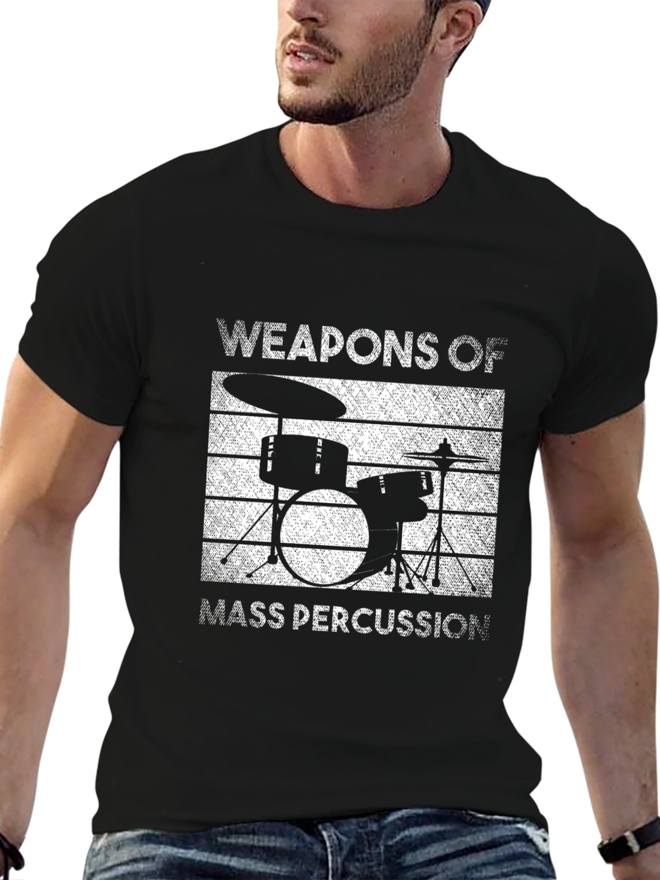 Weapons of Mass Percussion Drum Kit Graphic T-Shirt