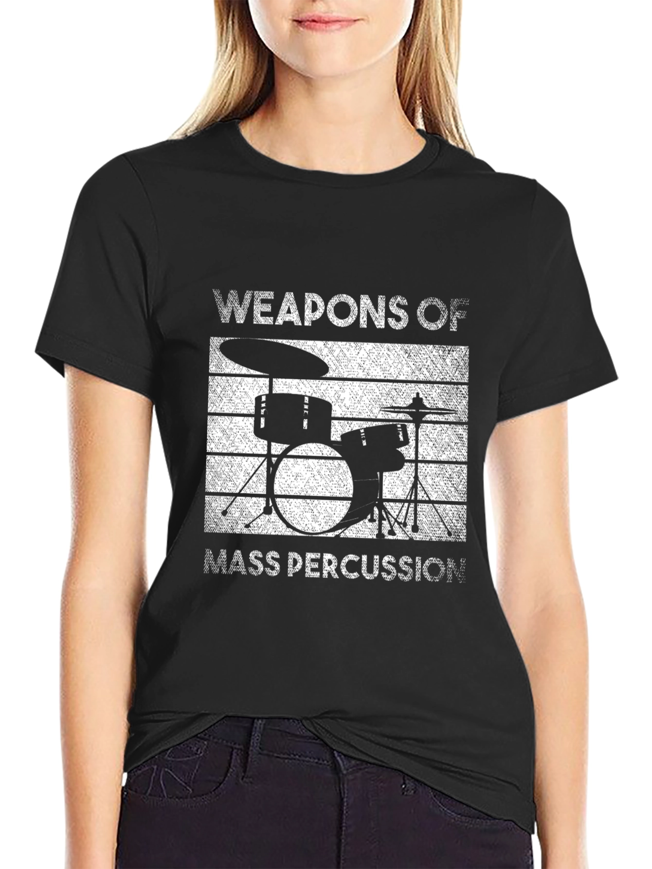 Weapons of Mass Percussion Drum Kit Graphic T-Shirt