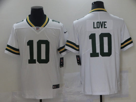 Men's Green Bay Packers Jordan Love #10 White Game Jerseys