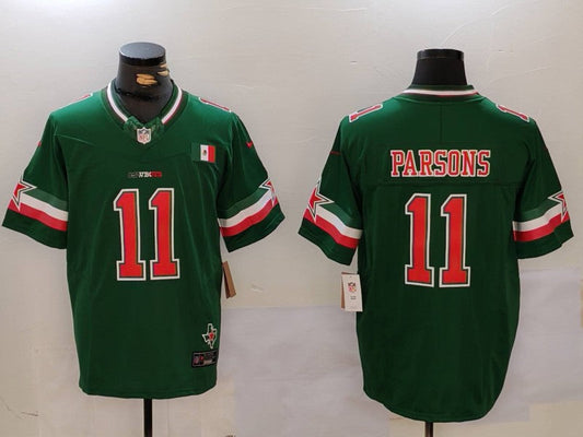 Men's Dallas Cowboys Micah Parsons #11 Green Vapor F.U.S.E. Limited Jerseys