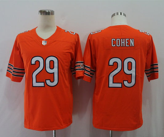 Men's Chicago Bears Tarik Cohen #29 Orange Player Game Jerseys