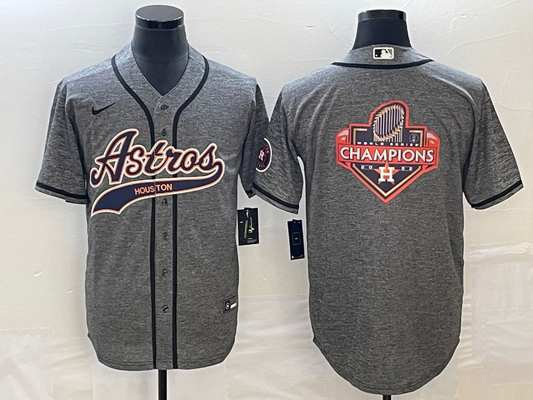 Men's Houston Astros Gray Joint Edition Replica Player Jerseys