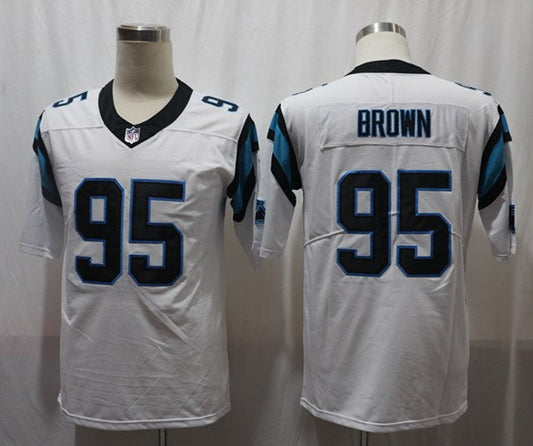 Men's Carolina Panthers Derrick Brown #95 White Player Game Jerseys