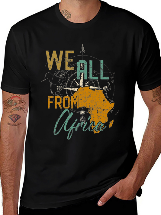 We All From Africa Graphic Tee - Black Unisex T-Shirt