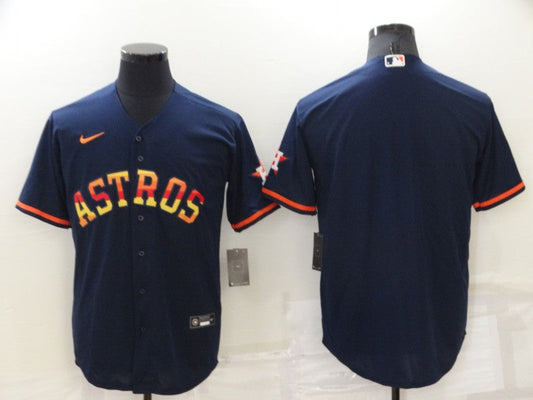 Men's Houston Astros Navy Replica Blank Jerseys
