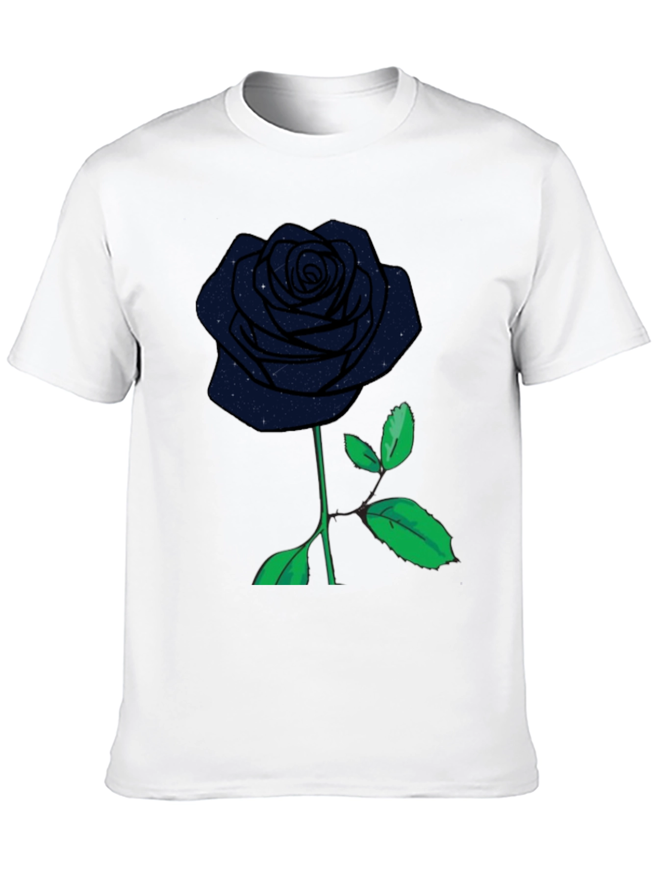 Galaxy Rose Black T-Shirt
