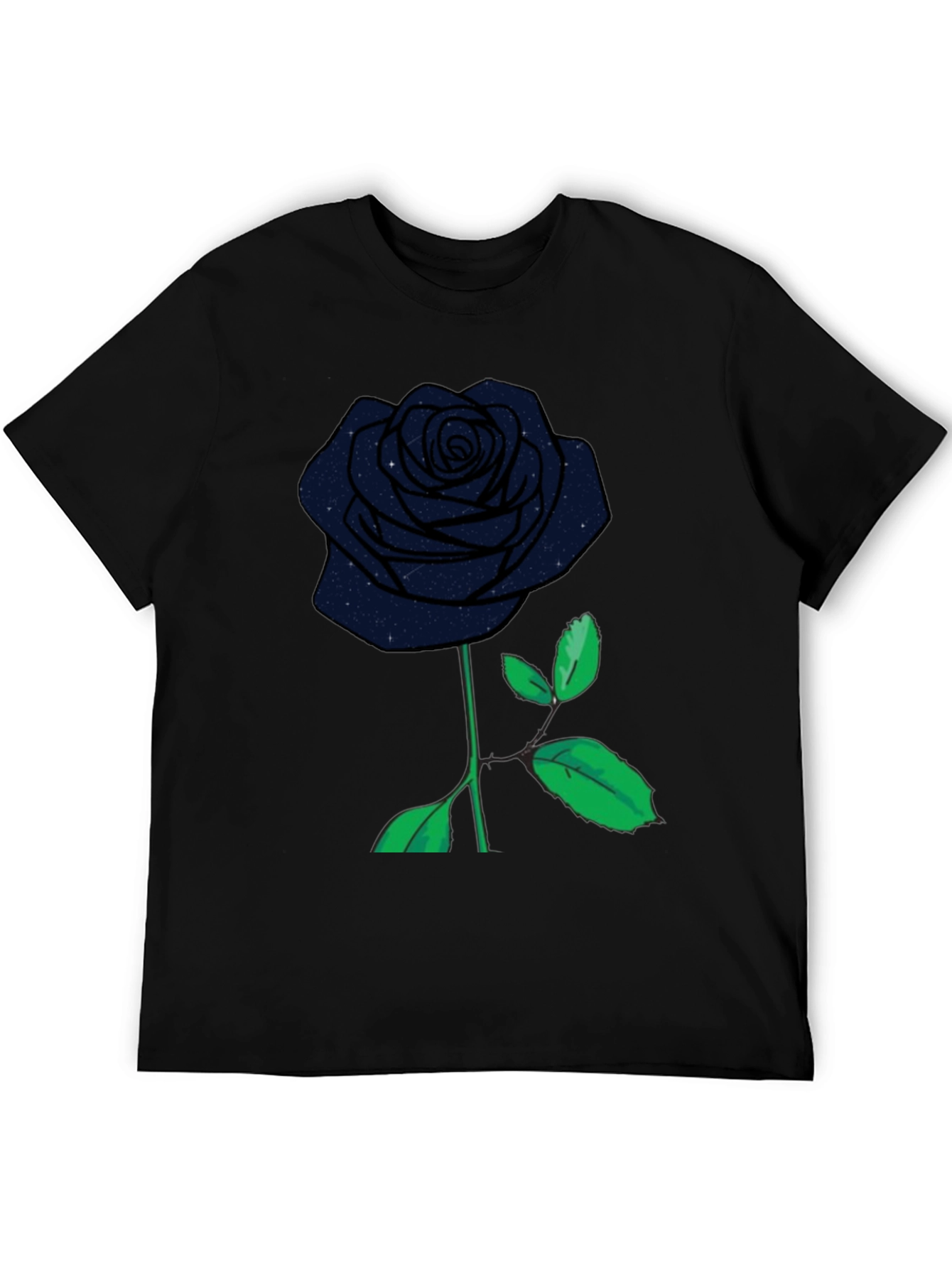 Galaxy Rose Black T-Shirt