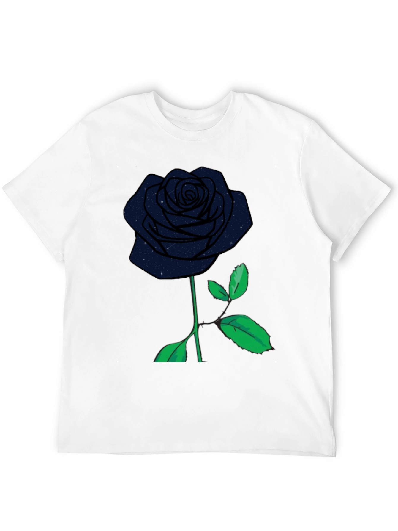 Galaxy Rose Black T-Shirt