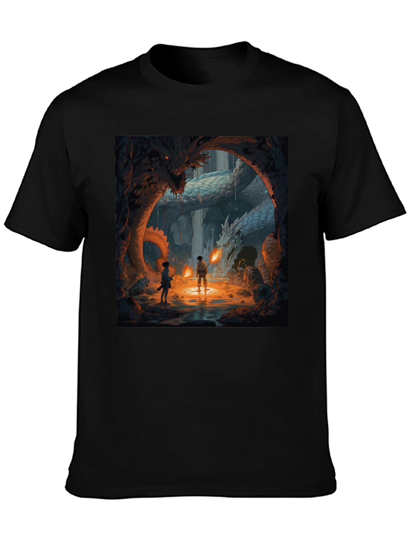Dragon Cave Graphic Tee - Fantasy Art T-Shirt