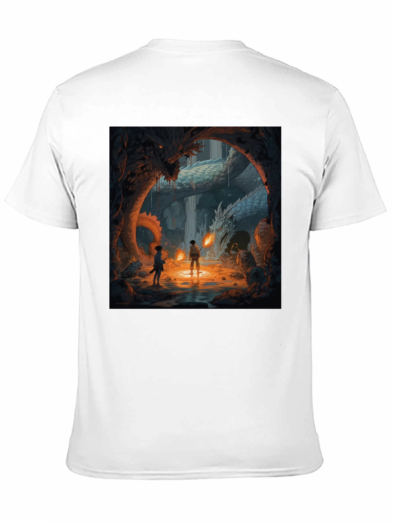Dragon Cave Graphic Tee - Fantasy Art T-Shirt