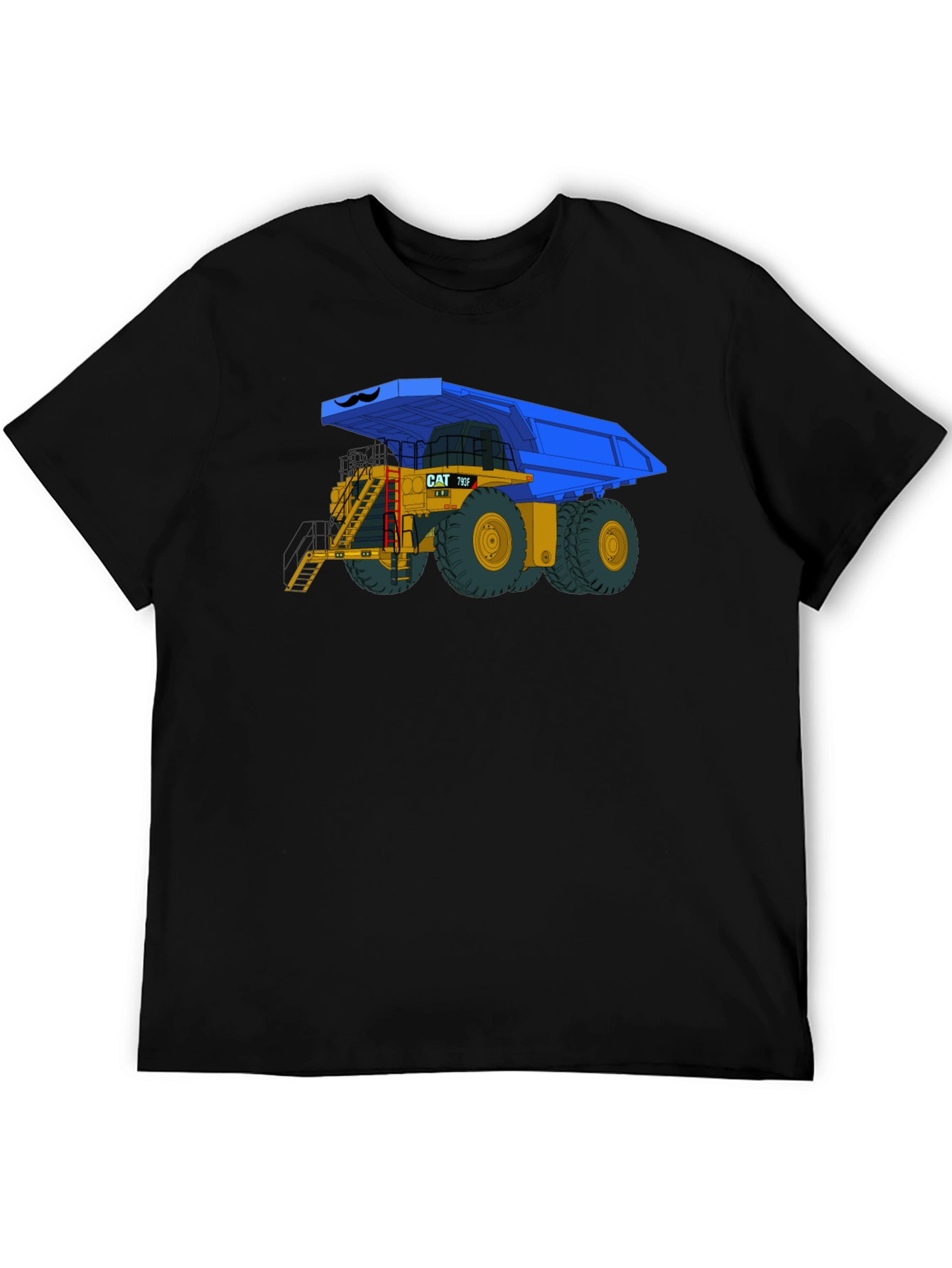 Cartoon CAT 795F Dump Truck Graphic Tee