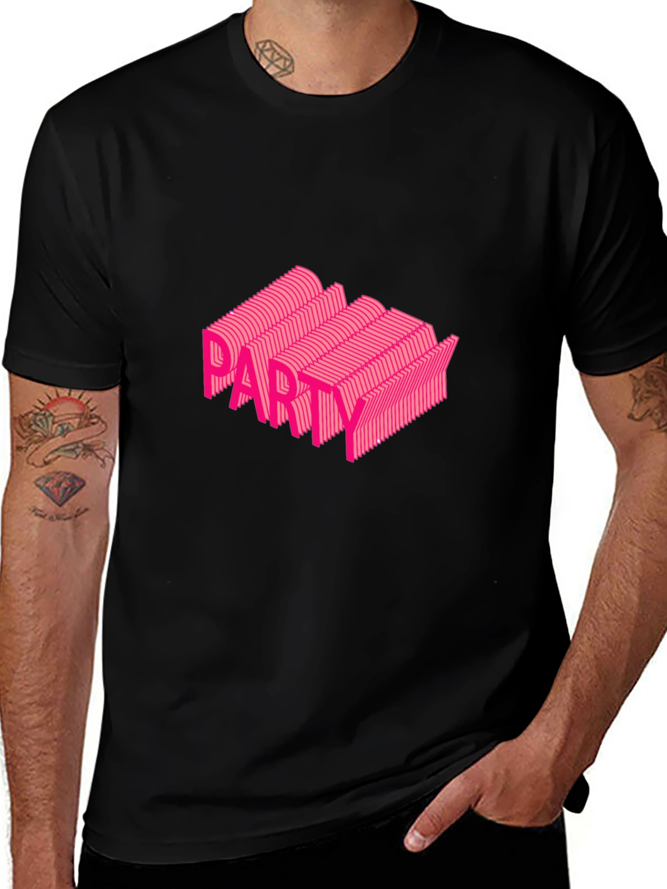 Party Graphic Print Crew Neck T-Shirt