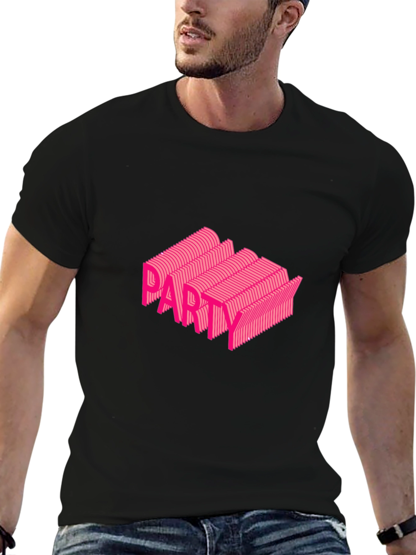 Party Graphic Print Crew Neck T-Shirt