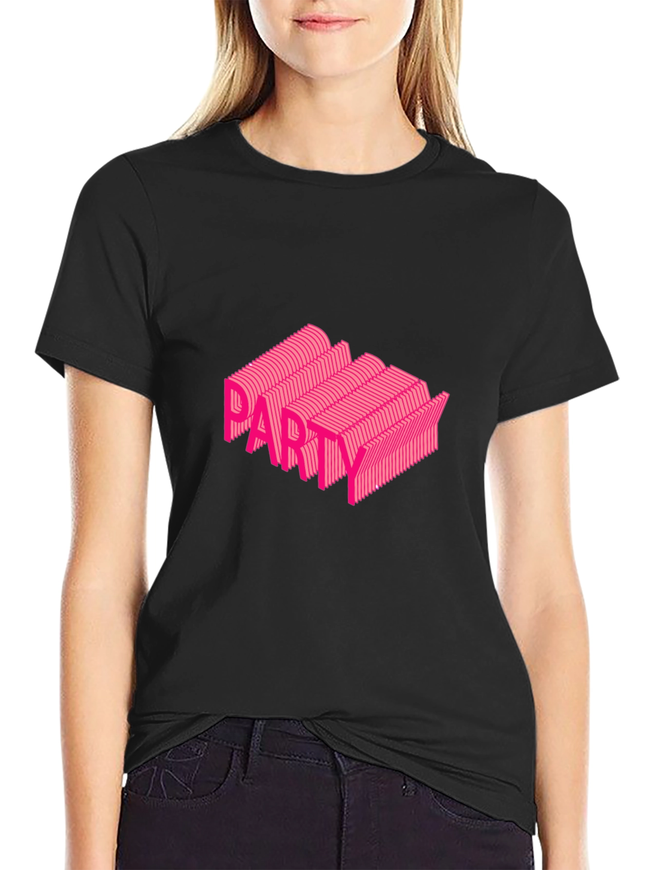 Party Graphic Print Crew Neck T-Shirt