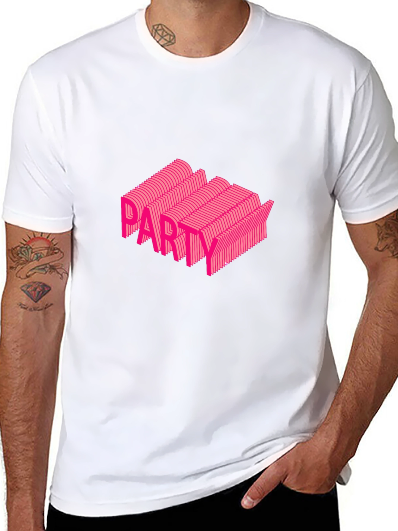 Party Graphic Print Crew Neck T-Shirt