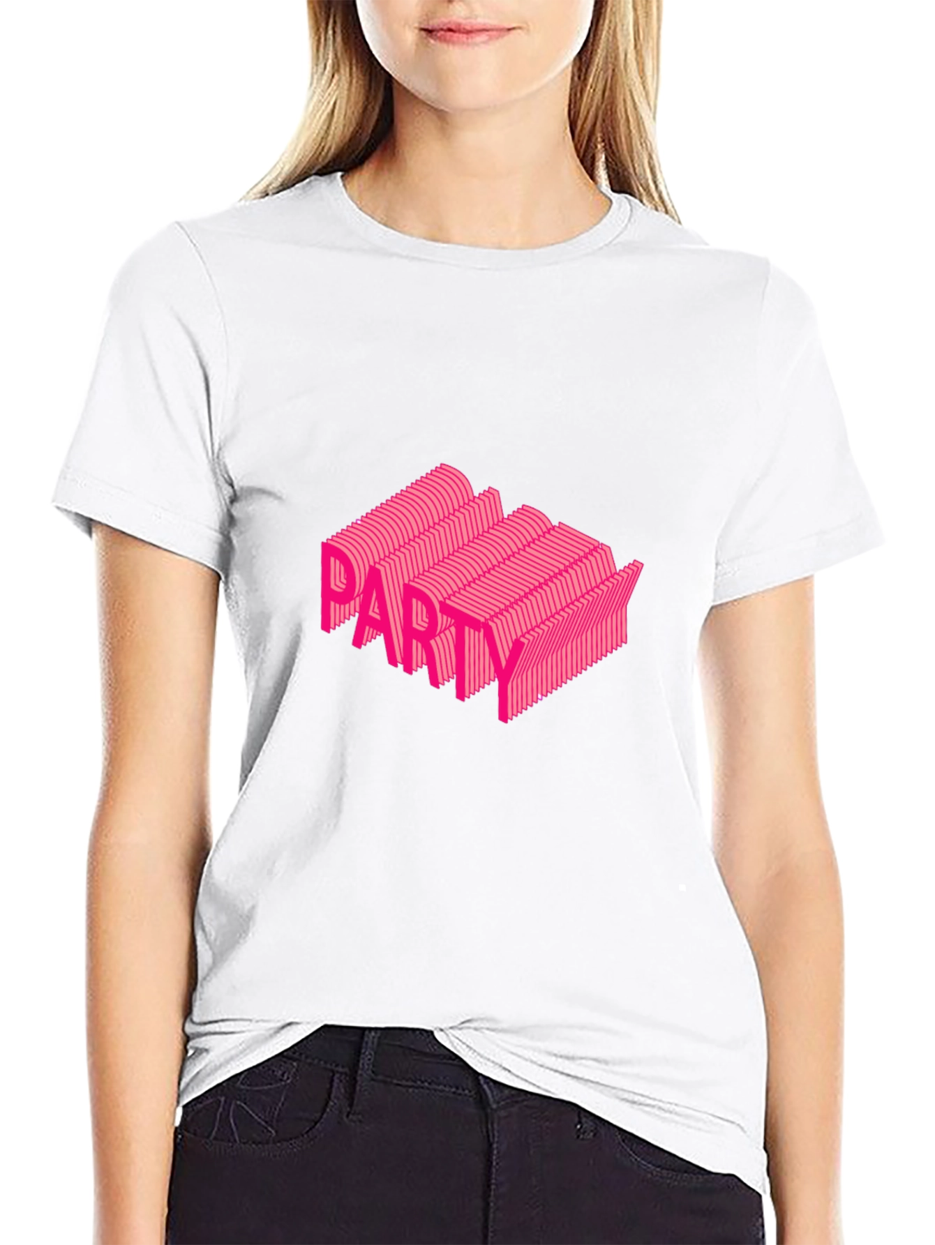 Party Graphic Print Crew Neck T-Shirt