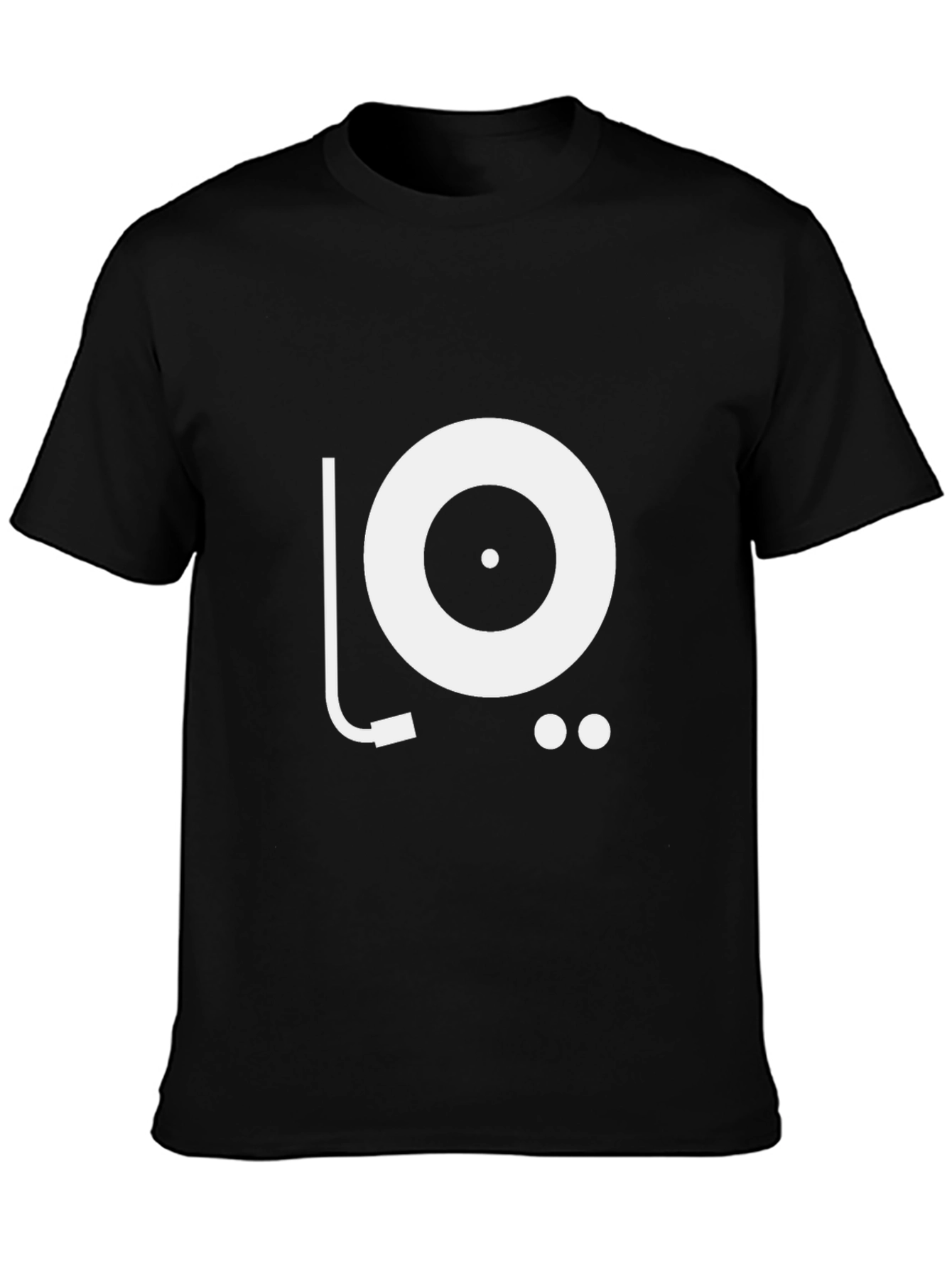 Turntable Graphic Tee - Black Cotton T-Shirt