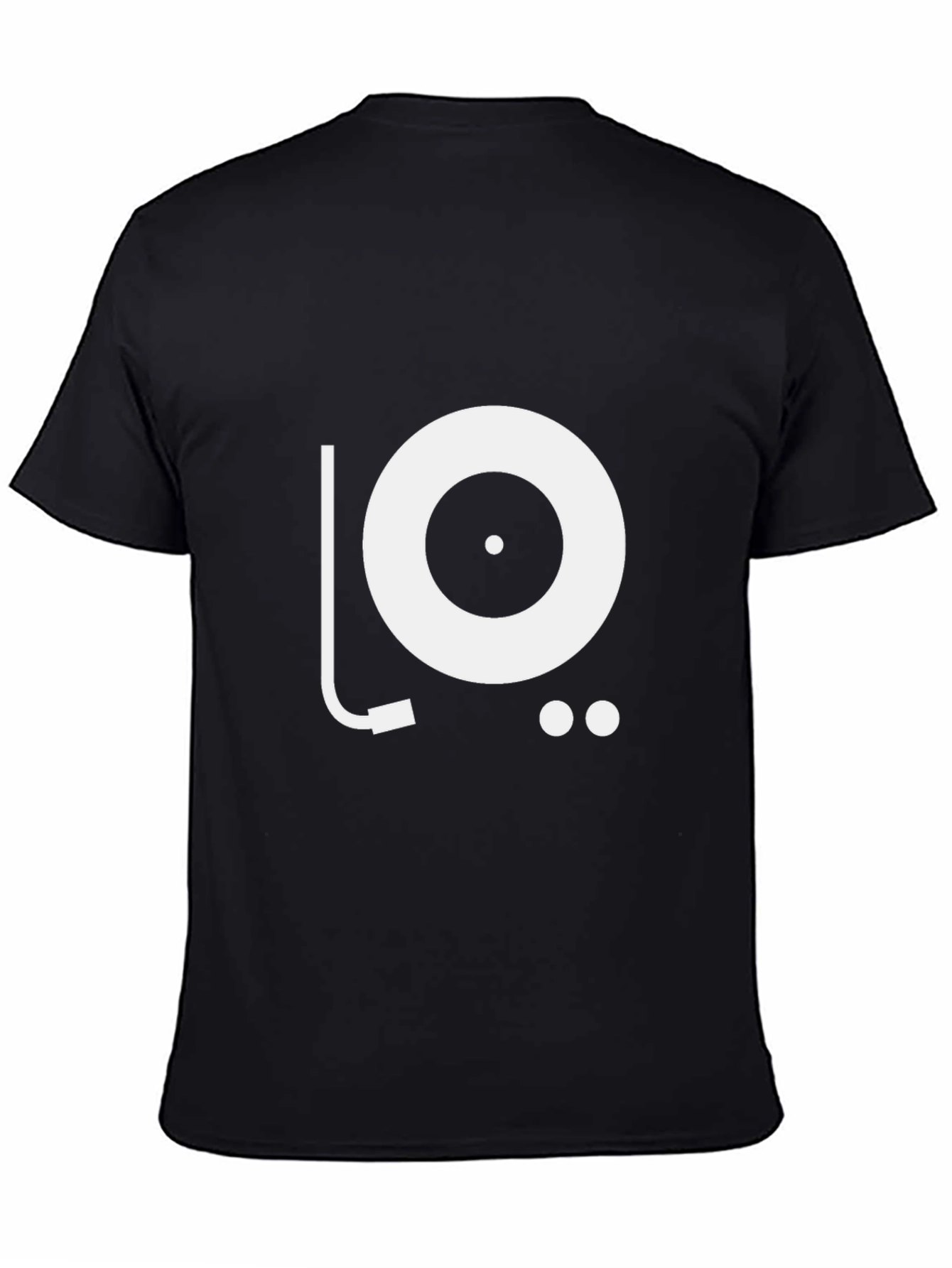 Turntable Graphic Tee - Black Cotton T-Shirt